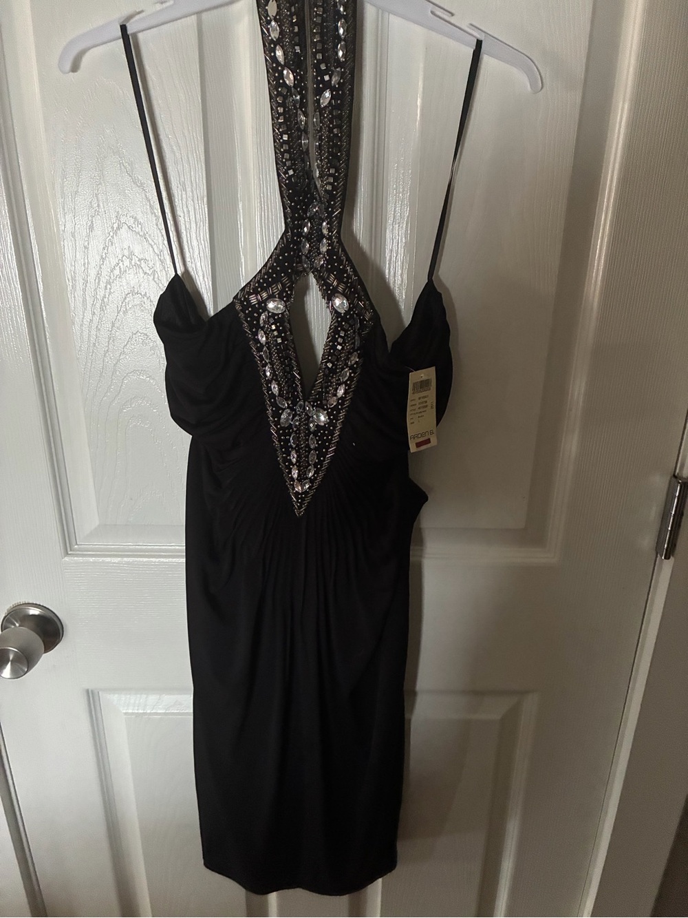 Arden B Black Spaghetti-Strap Bodycon Dress